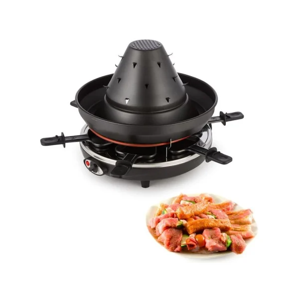Klarstein Taste Volcano Appareil à Raclette & Chapeau Tatare 1500W 6 … 1