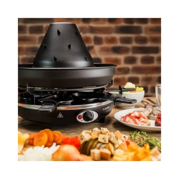 Klarstein Taste Volcano Appareil à Raclette & Chapeau Tatare 1500W 6 … 5