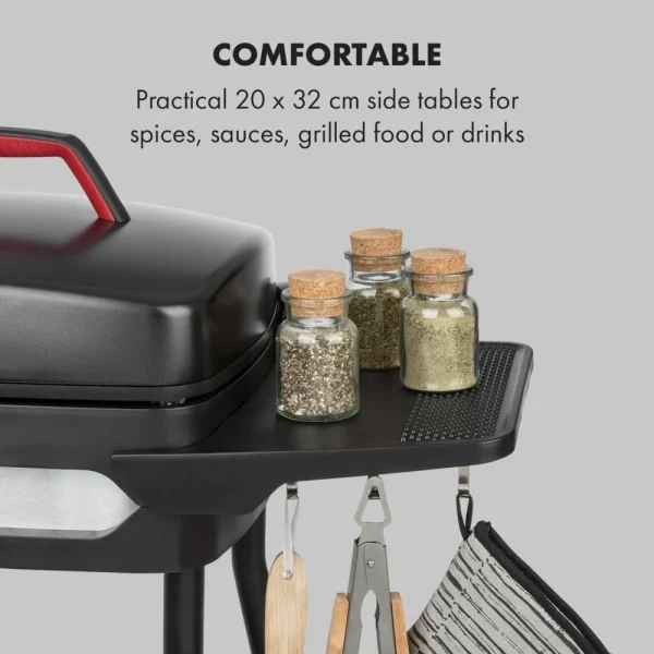 Klarstein Gatsby Grill électrique 2000W – Table D’appoint – 4 Pieds A… 4