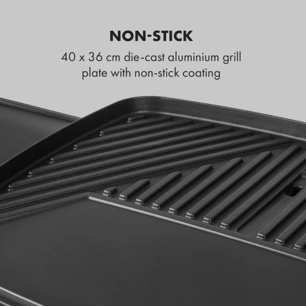 Klarstein Gatsby Grill électrique 2000W – Table D’appoint – 4 Pieds A… 5