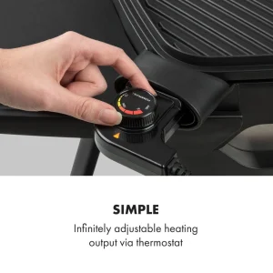 Klarstein Gatsby Grill électrique 2000W – Table D’appoint – 4 Pieds A… 15