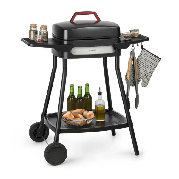 Klarstein Gatsby Grill électrique 2000W – Table D’appoint – 4 Pieds A… 1
