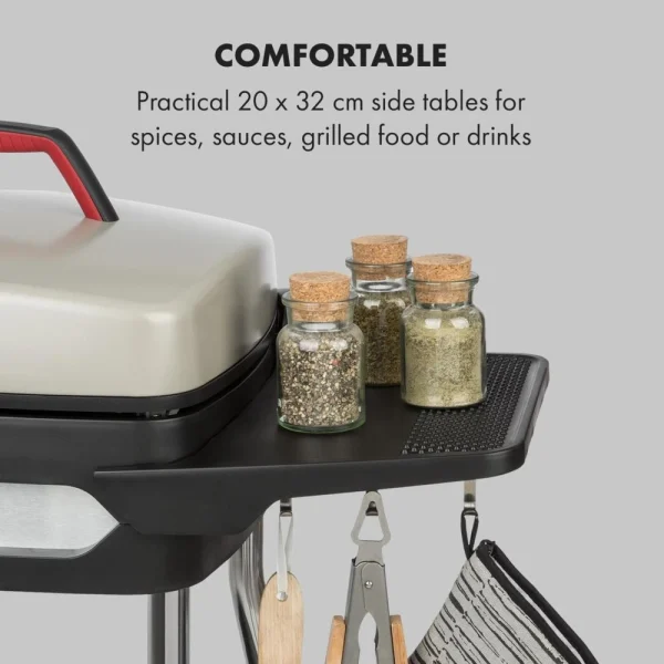 Klarstein Gatsby Grill électrique 2000W – Table D’appoint – 4 Pieds A… 4