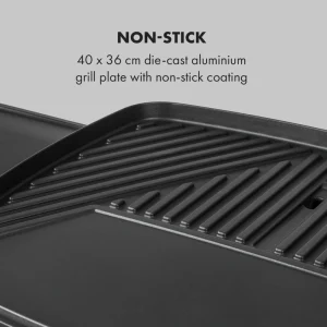 Klarstein Gatsby Grill électrique 2000W – Table D’appoint – 4 Pieds A… 13