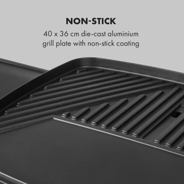 Klarstein Gatsby Grill électrique 2000W – Table D’appoint – 4 Pieds A… 5