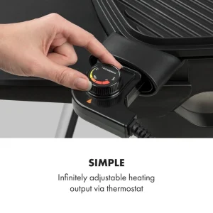 Klarstein Gatsby Grill électrique 2000W – Table D’appoint – 4 Pieds A… 15