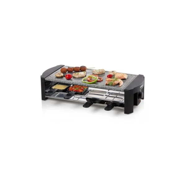 Domo Appareil à Raclette 8 Personnes 1300w + Pierre à Griller – Do9186g -… 1