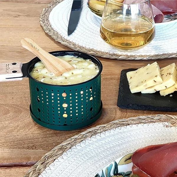 2 Sets à Raclette Individuels à La Bougie Vert Cookut 3