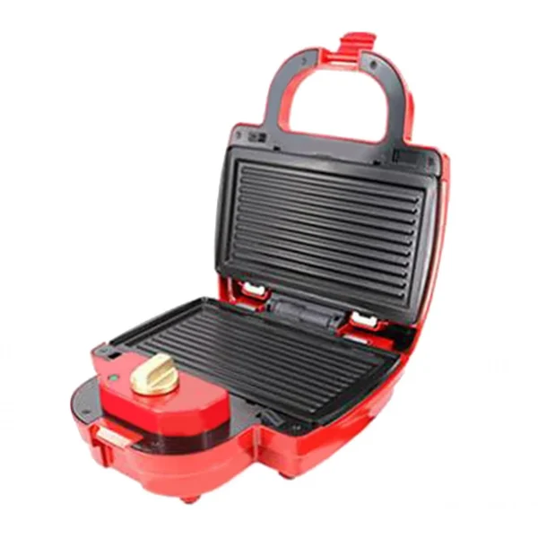 Marque Generique 3in1 électrique Sandwich Gaufrier Gril Pratique 750W UK Plug Cadeaux 3
