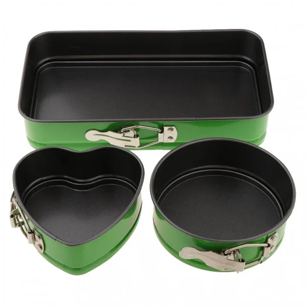 Marque Generique 3pcs Springform Pan Set Pâte À Gâteau Antiadhésif Cuisson Cuisson … 1