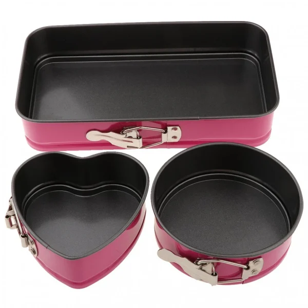 Marque Generique 3pcs Springform Pan Set Pâte À Gâteau Antiadhésif Cuisson Cuisson … 3