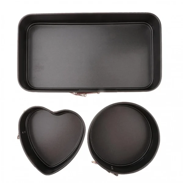 Marque Generique 3pcs Springform Pan Set Pâte À Gâteau Antiadhésif Cuisson Cuisson … 6