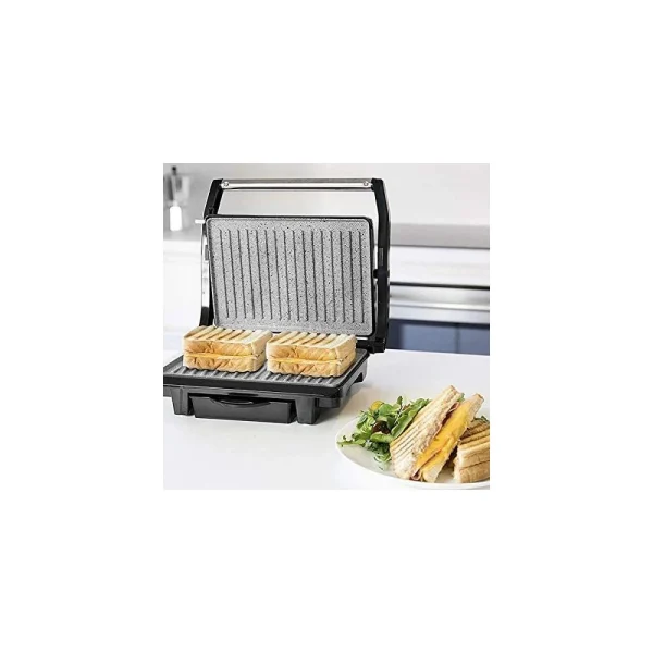 Cecotec Grill électrique Panini Sandwich 1000W Noir Gris 1
