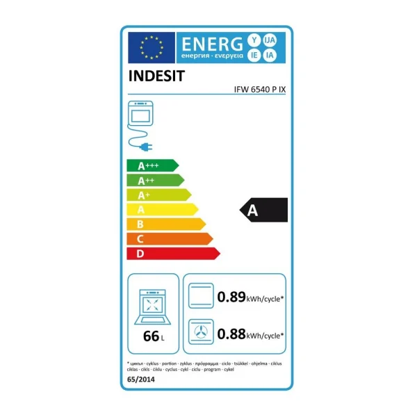 INDESIT Four Intégrable Multifonction 66l 56cm A Pyrolyse Inox – Ifw6540pix -… 3