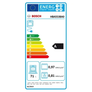 BOSCH HBA553BA0 – Four électrique Encastrable – Air Pulsé 3D+ – 71L … 6