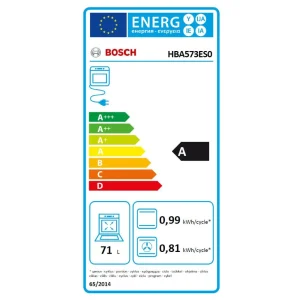Bosch Four Intégrable Multifonction 71l 60cm A Pyrolyse Inox – Hba573es0 – … 8