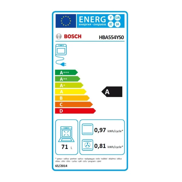 Bosch Four Intégrable Multifonction 71l 60cm A Ecoclean Inox – Hba554ys0 – … 3