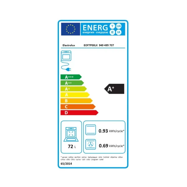 Electrolux Four Intégrable Multifonction 72l 60cm A+ Pyrolyse Inox – Eof7p00lx -… 3