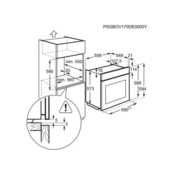 Electrolux Four Intégrable Multifonction 72l 60cm A+ Pyrolyse Inox – Eof7p00lx -… 6