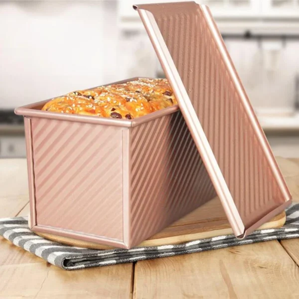 Marque Generique Moule Antiadhésif En Métal Pain Grillé Pain Cuisson Pan Cuisson Dor… 5