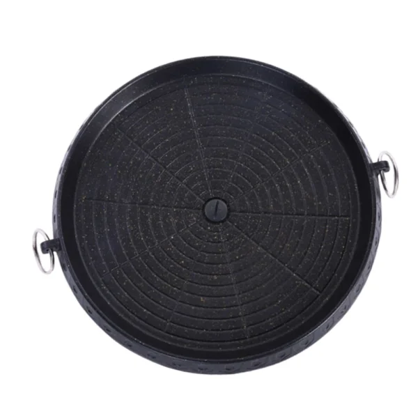 Marque Generique Coréen Rond En Alliage Barbecue Barbecue Grill Plaque Pan Pour Le Cam… 5