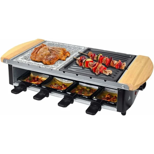 Syntrox-germany Raclette Avec Plaque De Cuisson Et Pierre Chaude En Acier Inoxydable 8… 1