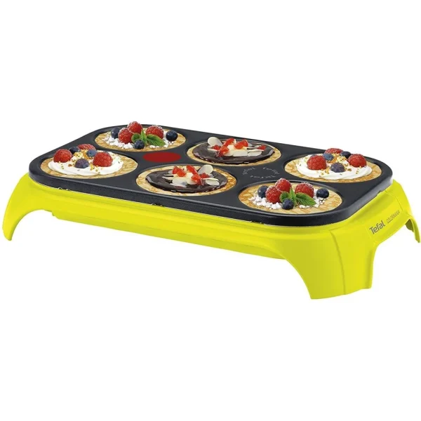 Tefal Crêpière électrique Pour 6 Crêpes 1000W Noir Vert 1