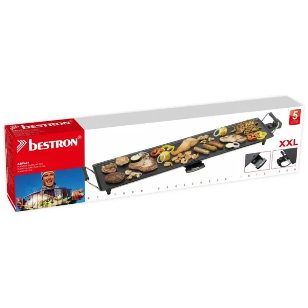 Bestron Plancha XXL 90,5×23,5cm 1800W Avec Thermostat Récupérateur De Grais… 3
