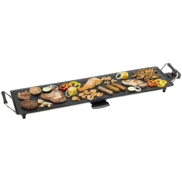 Bestron Plancha XXL 90,5×23,5cm 1800W Avec Thermostat Récupérateur De Grais… 1
