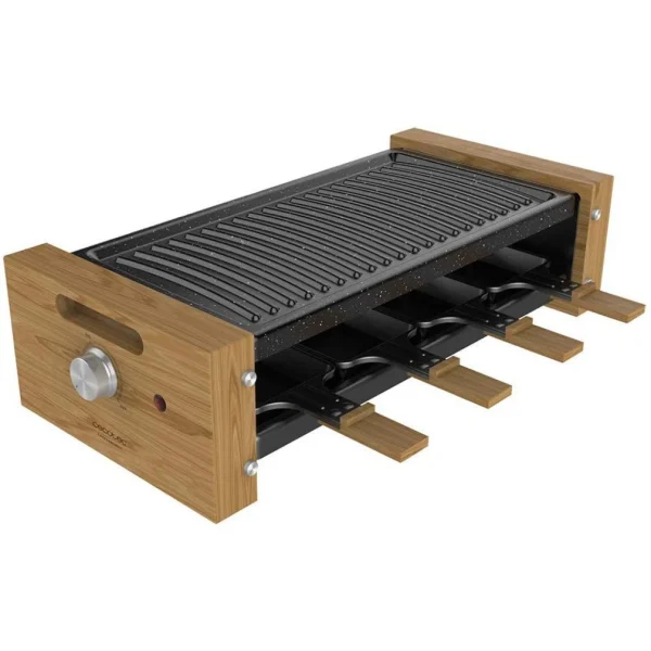 Cecotec Appareil A Raclette Pour 8 Personnes 1200W Marron 1