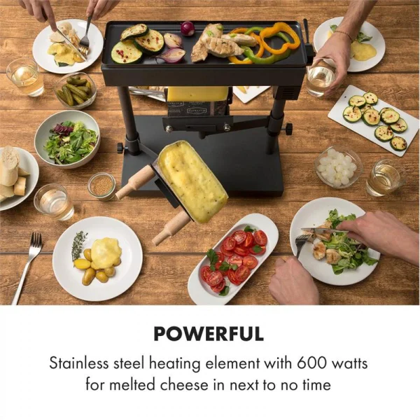 Klarstein Appenzell XL Raclette Avec Gril 600 W Thermostat 2 Porte-fromage Klars… 3