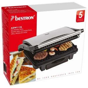 Bestron Gril à Panini/viande: 1000W – Inox Récupérateur De Graisse Intégr?… 13
