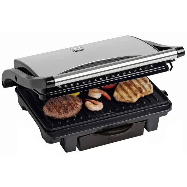 Bestron Gril à Panini/viande: 1000W – Inox Récupérateur De Graisse Intégr?… 4