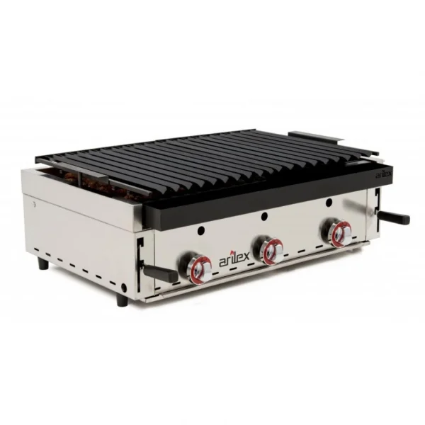 Barbecue à Gaz Avec Pierre Volcanique Et Grille Côtelée – Arilex – … 1