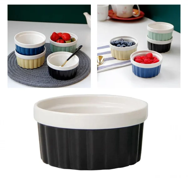 Marque Generique Bol En Céramique De Plat De Cuisson En Porcelaine Durable Pour Souffl… 4
