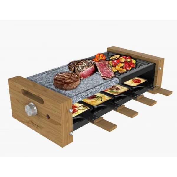 Cecotec, Raclette, Cheese&Grill 8400 Wood MixGrill, Raclette Pour 8 Pe… 1