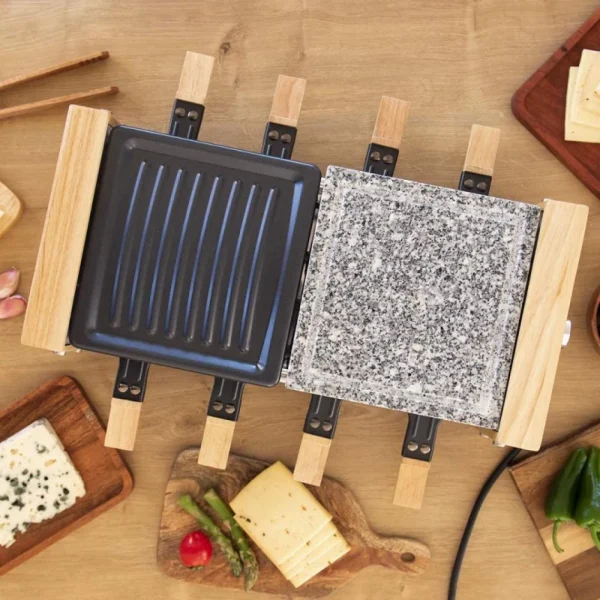 Cecotec, Raclette, Cheese&Grill 8400 Wood MixGrill, Raclette Pour 8 Pe… 5