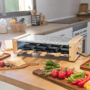 Cecotec, Raclette, Cheese&Grill 8600 Wood AllStone, Puissance 1200 W, … 8