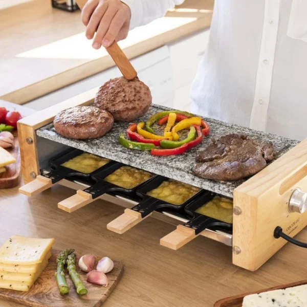 Cecotec, Raclette, Cheese&Grill 8600 Wood AllStone, Puissance 1200 W, … 5