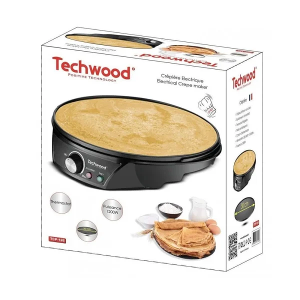 Crêpière Électrique Techwood 7951c – 30cm – Thermostat Réglable 4
