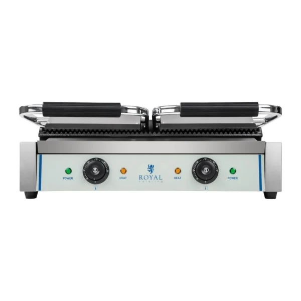 HELLOSHOP26 Machine à Panini Nervurée Double – 2 X 1.800 Watts Acier Inox Profes… 5