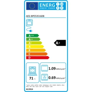 Four à Pyrolyse Aeg BPE535160B 71 L 6