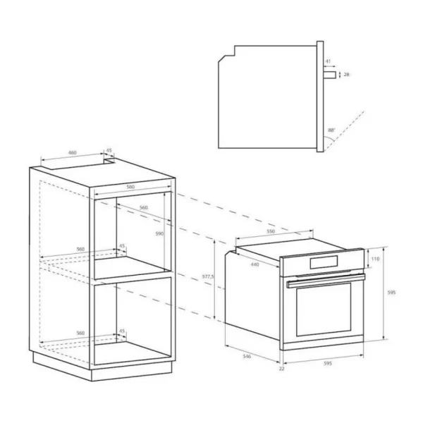 Candy Four Encastrable émail Lisse FIDC B100, Idéa, 70 Litres, Convection … 4