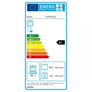 SAUTER Four Intégrable Multifonction 73l 60cm A+ Pyrolyse Noir – Sop6615lb -… 8