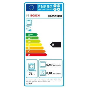 BOSCH HBA573BR0 – Four électrique Encastrable – Air Pulsé 3D+ – 71L … 8
