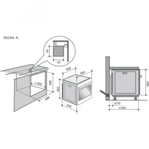 De Dietrich Four Intégrable Multifonction 73l 60cm A+ Pyrolyse Blanc – Dop8360w -… 9