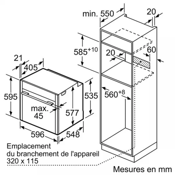 Four Intégrable 71l 60cm A+ Pyrolyse Inox – B57cr22n0 – NEFF 5