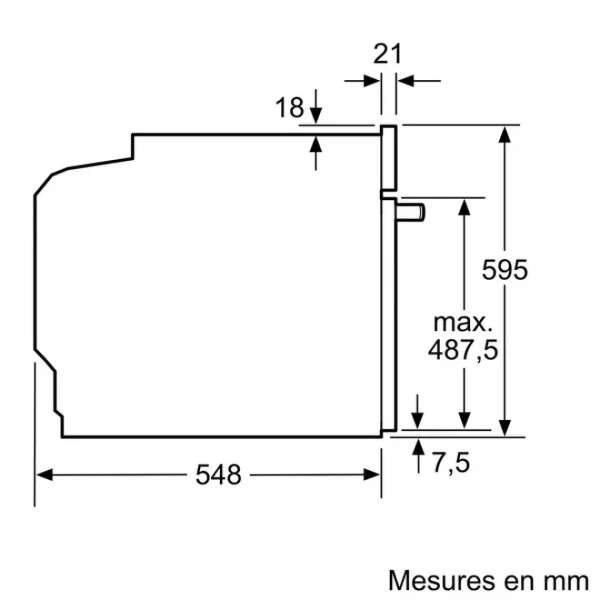 Four Intégrable 71l 60cm A+ Pyrolyse Inox – B57cr22n0 – NEFF 6