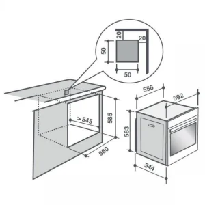 SAUTER Four Intégrable Multifonction 73l 60cm A+ Pyrolyse Noir/inox – Sop661… 10