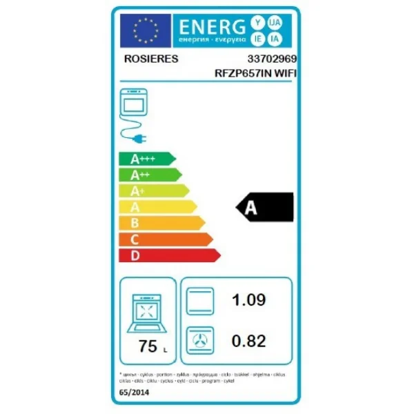 Rosieres Four Encastrable Pyrolyse RFZP657 IN WIFI 75 L Sublime Pro Inox 3
